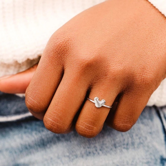 Disney Mickey Mouse Silver Dainty Ring - Picture 2 of 4